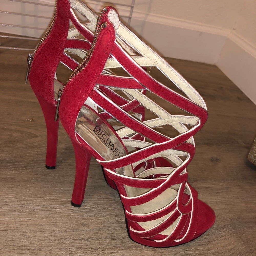 Beautiful new red and silver Michael Kors